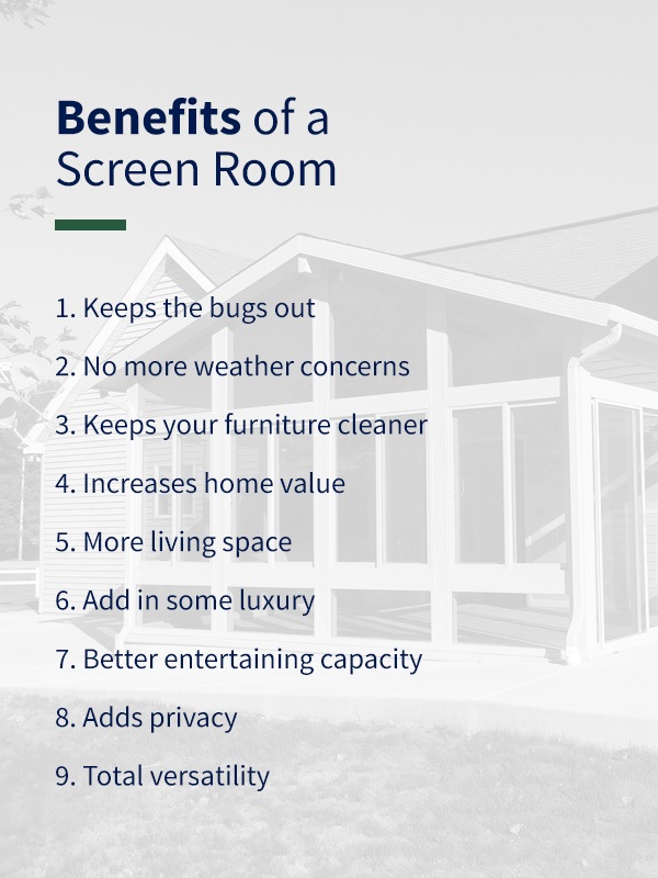Benefits of a Screen Room