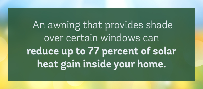 Retractable Awnings can Reduce up to 77 Percent of Solar Heat Gain in Your Home