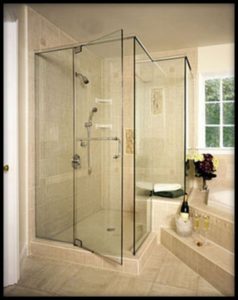 Glass shower enclosure